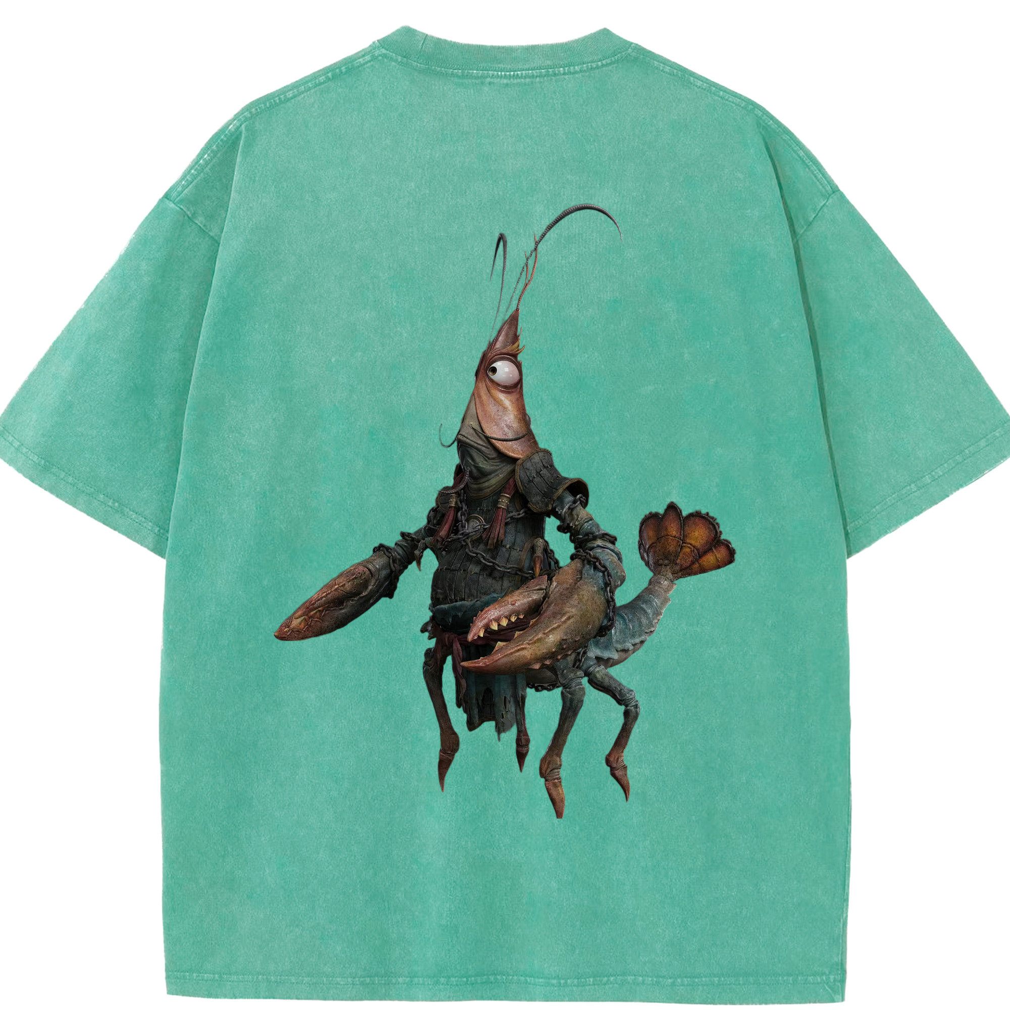 （画像用） Ne Zha 2 ナタ 魔童の大暴れ 綿100% ヴィンテージ風 半袖Tシャツ（背面プリント）